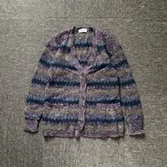 MISSONI ミッソーニ 白タグ ジグザグ柄 ニットカーディガン イタリア製