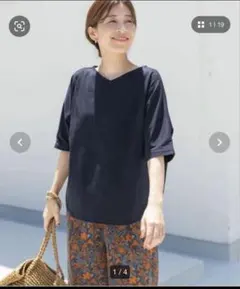 URBAN RESERCH DOORS ドルマンスリーブバックタックプルオーバー