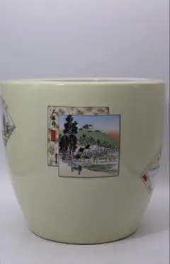 オールドノリタケ　日陶　東海道五十三次　火鉢　浮世絵 ② 送料込み260829 オールドノリタケ 日陶 東海道五十三次 火鉢 浮世絵 ② 送料込み260829