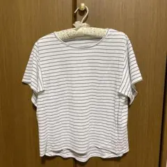 夏休みセール❣️ NICOLE white ボーダー 半袖Tシャツのサムネイル