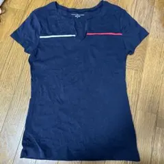 TOMMY HILFIGER ネイビー Vネック Tシャツ M