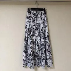 SNIDEL 花柄フレアロングスカート サイズ0