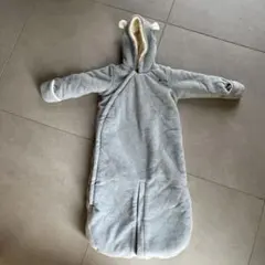 babyGap80/12-18monthグレー フード付きくまジャンプスーツ