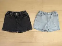 西松屋 女の子 デニムショーパン 130 120 ２枚売り