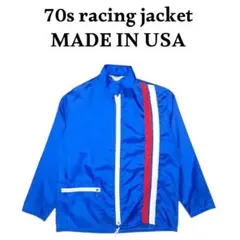 USA製 涙タロンジップ ナイロンレーシングジャケット 古着 ヴィンテージ