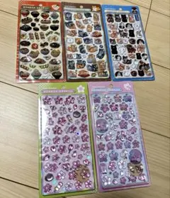 【5枚セット】 ボンボンドロップシール 桜 ラーメン 柴犬 日本犬 日本食