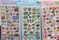 ⭐︎クリスタル 食べ物 シール 3枚セット⭐︎