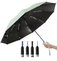 逆折り式10本骨】折りたたみ傘 ワンタッチ自動開閉 折り畳み傘 日傘
