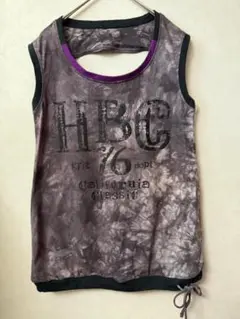 #5350 G-FIT ジーフィット ノースリーブ タンクトップ 総柄　M相当のサムネイル