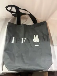 ミッフィー miffy トートバッグ エコバッグ グレー A4サイズ収納可