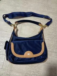 Kinloch Andersonネイビー ナイロン ショルダーバッグ 新品美品