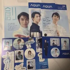 羽生結弦 AQUA ステッカー2種セット ノベルティのサムネイル