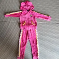 BABYDOLL フード付きジャージ セットアップ110サイズ ピンク