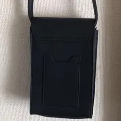 【スマホショルダー】縦長ショルダーバッグ マチあり　黒