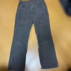 ダークグレー コーデュロイパンツ