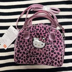 サンリオ キティ　ヒョウ柄バッグ ピンク