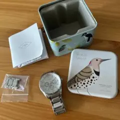 良品　FOSSIL シルバー クロノグラフ 時計のサムネイル