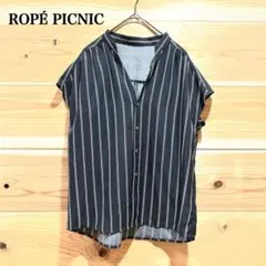 ROPÉ PICNIC ストライプ ノースリーブシャツ フェミニン クラシック