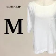studio CLIP スタディオクリップ レースポケット Tシャツ ホワイトのサムネイル