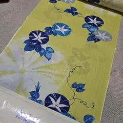 新品 綿 浴衣 反物 撫松庵 朝顔 絞り風 変わり織 日本製 - メルカリ