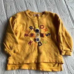 刺繍ロゴ付きイエロートレーナー