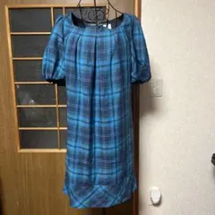 matrice by VOICEMAIL チェック柄 半袖ワンピース 38のサムネイル
