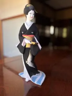 訳あり】博仙作 和装美人 日本人形 着物人形 置物 博多人形 陶器人形