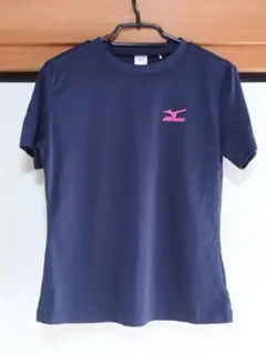 Mizuno ネイビー 半袖Tシャツ ピンクロゴMサイズ
