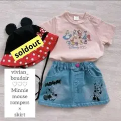 2点♡ミニー フタフタ ロンパース スカート 80◆BABYDOLLH&MGAP