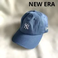 人気❗️ NEW ERAベースボールキャップ　水色　ヤンキース　ミニロゴ