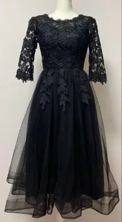 レースドレス　ブラックワンピース