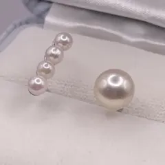 あこや真珠大珠8.6㍉　あこやベビーパール4.2㍉前後　リング