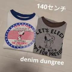 デニムダンガリー☆スヌーピーＴシャツセット　140センチ