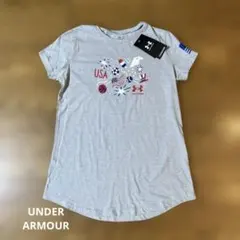 【新品タグ付】アンダーアーマー ガールズ Tシャツ YLG 150FREEDOMのサムネイル