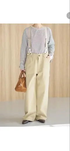 Spick and Span サスペンダーベイカーパンツ サイズ36 ベージュ