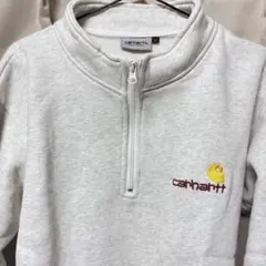 carhartt グレー ハーフジップ トレーナー L