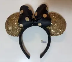 ディズニー カチューシャ スパンコール ゴールド