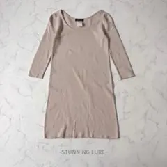 STUNNING LURE/ニットワンピース/F/ベージュ/七分袖/綺麗めのサムネイル