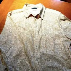 黄色花柄長袖シャツ