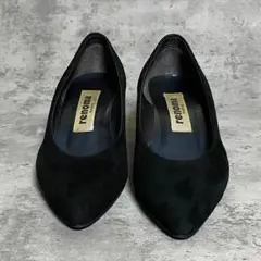 ✨美品✨renoma PARIS スエード パンプス 22.5cm ブラック 黒のサムネイル
