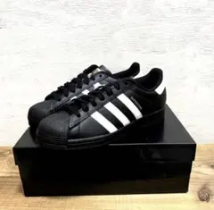 新品 27.5cm ADIDAS スーパースター ブラックxホワイト 海外正規品