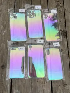 iphoneXRオーロラ　PCケース シンプル