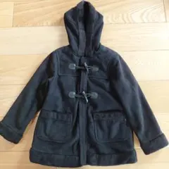 COMME CA ISM　黒いフード付きダッフルコート130cm