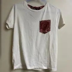 ホワイト ポケット付きTシャツ Mサイズ