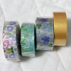 【新品未開封✨】マスキングテープまとめ売り　お花・無地金