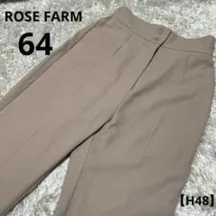 ROSE FARM❤️ピンクベージュ❤️ハイウエスト スラックスW64 H89