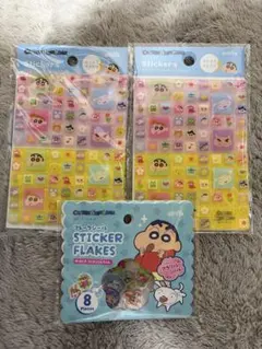 クレヨンしんちゃん　おはじきシール　タイルシール　3点　まとめ売り