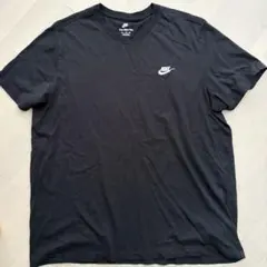 NIKE メンズ 黒 Tシャツ 刺繍ロゴ シンプル 2XL オーバーサイズ