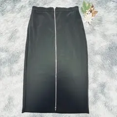 GU ジーユー (4L) フロントジップナローロングスカート 大きいサイズ