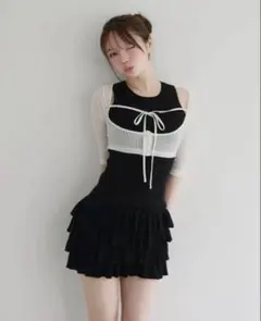美品 andmary Sophia frill set dress 人気色 ANDMARY sophia frill set dress beige - メルカリ
